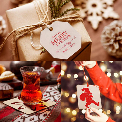 Unfinished Wood Pieces, 50Pcs 4 x 4 Inch Blank Natural Wood Square Wooden Cutouts Board for DIY Crafts Painting, Scrabble Tiles, Coasters, Decoration