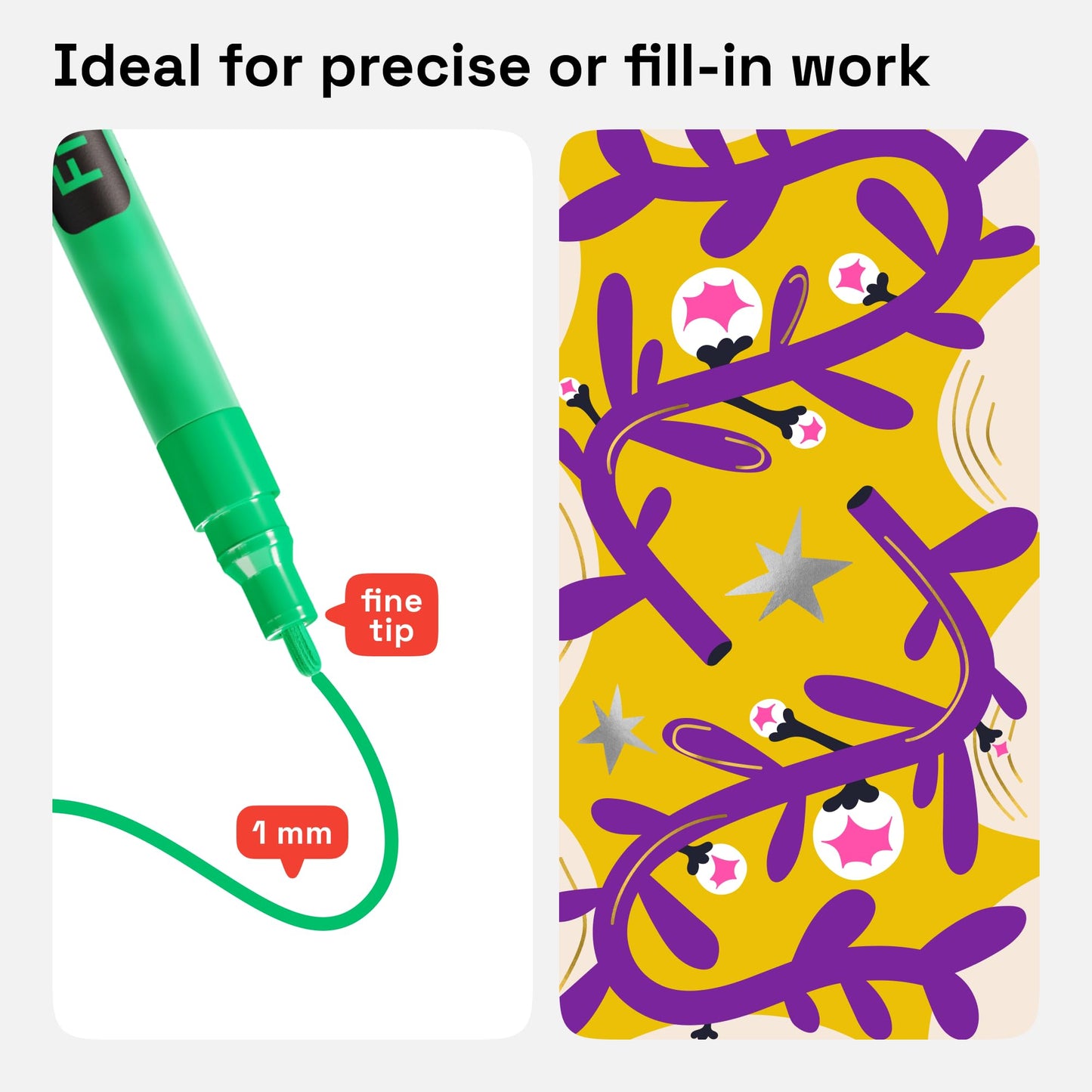 15 Oil-Based Permanent Paint Markers - Assorted Sets of Fine and Medium Tip Markers for Wood, Rock, Fabric, Glass, Ceramic, Metal, Plastic, and More - Quick Dry, Waterproof, Permanent