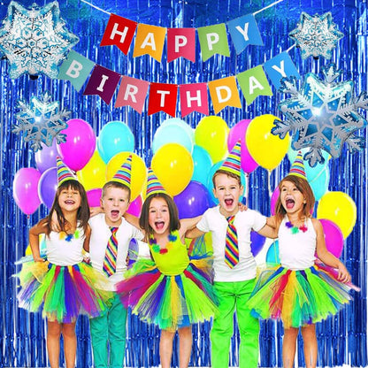 3Pcs Laser Blue Door Streamers, Photo Booth Backdrop Metallic Streamers Foil Fringe Curtains for Birthday, Christmas, New Year, Bachelorette, Grad Party Decor (9.9ft x 6.6ft)