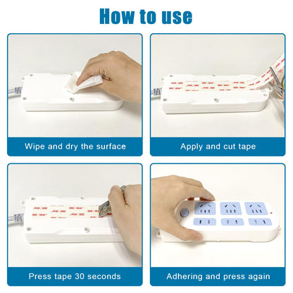 Double Sided Tape 0.39in X 9.85ft，Heavy Duty Removable Mounting Tape, Picture Hanging Adhesive Strips