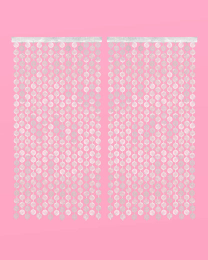 Disco Ball Foil Curtain - Last Disco Bachelorette Party Decorations - Set of 2 | Groovy Backdrop, 70s Birthday Photo Booth, Wedding, New Years Eve