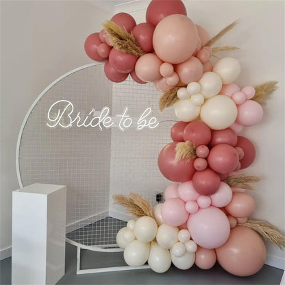 Pink Bow Balloons, 35PCS Light Pastel Pink Cream Balloon, Dusty Blush Pink Beige Balloons for Girls Women Birthday Wedding Bridal Baby Shower Boho Princess Coquette Theme Party Decorations Supplies