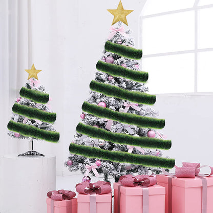 32.8 Ft Christmas Tinsel Garland,Dark Green Glittering Decoration for Xmas Tree Party Wedding Supplies