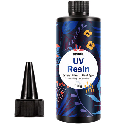 UV Resin 300g - Upgraded UV Resin Kit, Hard Type Crystal Clear Ultraviolet Curing UV Epoxy Resin for Craft Jewelry Making