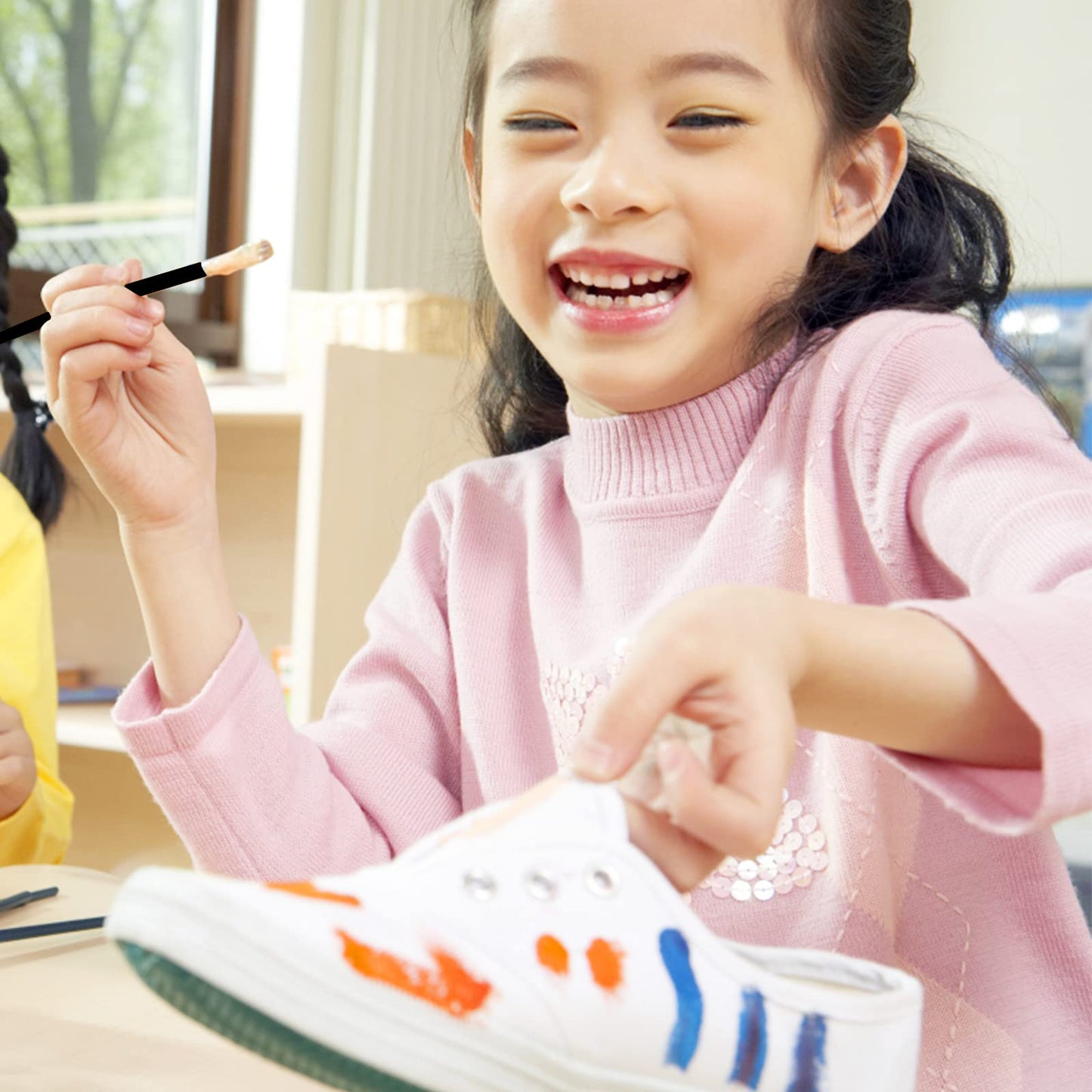 Permanent Fabric Paint, 14 Colors Soft Fabric Paint in Bottles (30ml/1oz) with Brushes, Palette, Non-Toxic Textile Paint for Creative DIY Clothes, T-Shirts, Shoes Art and Crafts