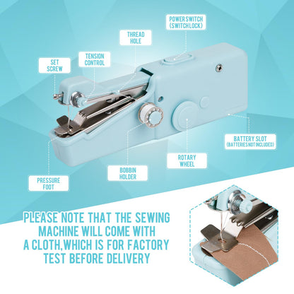 Handheld Sewing Machine CS101,Sewing Machines for Beginners,Portable Electric Mini and Samll Hand Held Kit for Adults and Kids Ages 8-12 Included Mannual and Accessories,Sewing Hem Quick Stitching