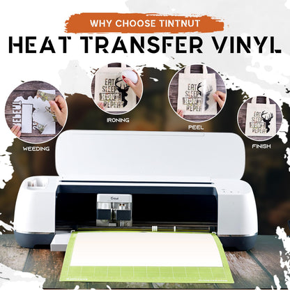 Real Tree Heat Transfer Vinyl - 10 Sheets 10 x 12 Inch Camo Pattern Iron on Vinyl for Hunter Outdoor Camouflage Printed HTV DIY T-shirts Handbags Hat Pants Craft for Cricut or Silhouette Cameo