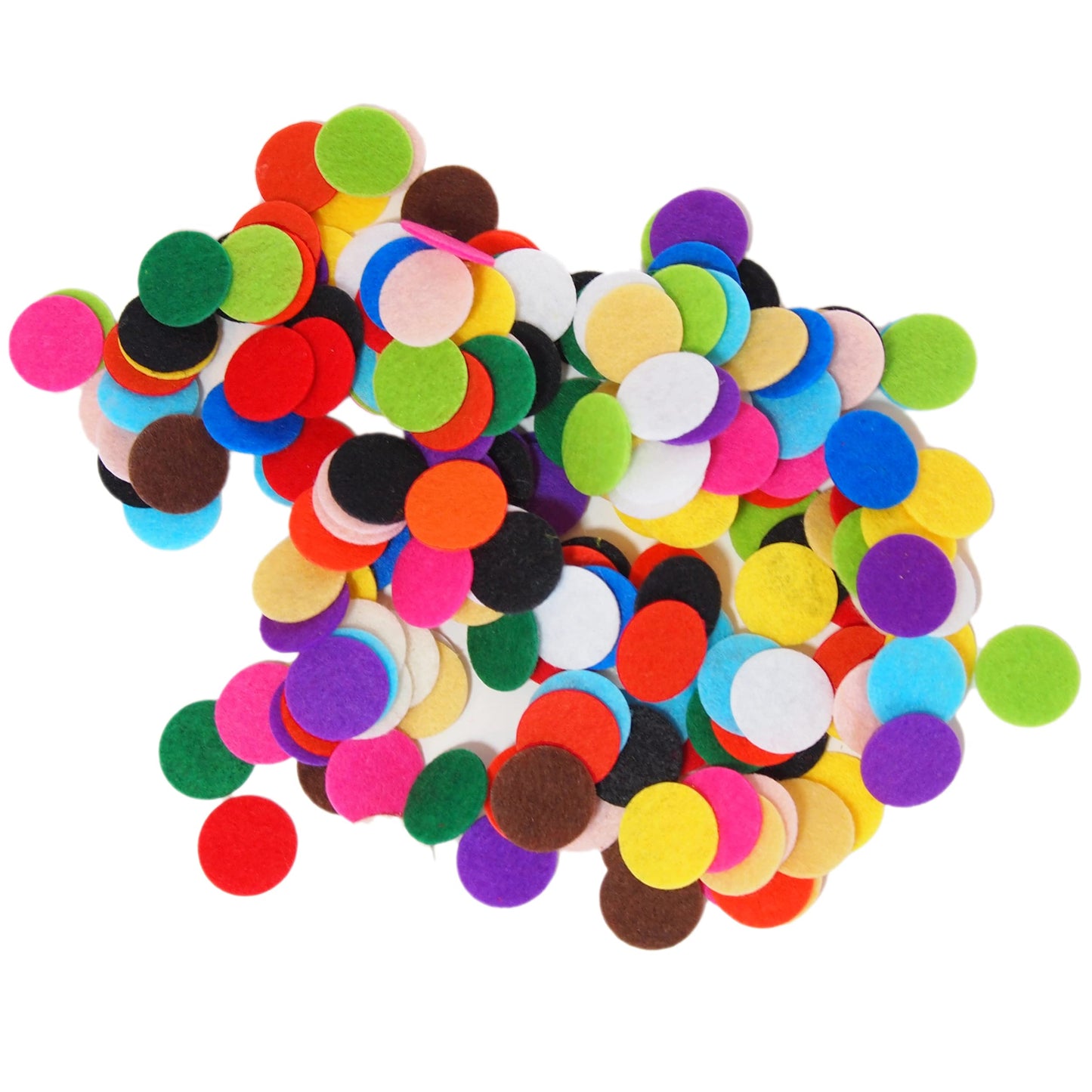 Ever After Mixed Color Assortment Felt Circle Stickers (3 inch - 58pc)