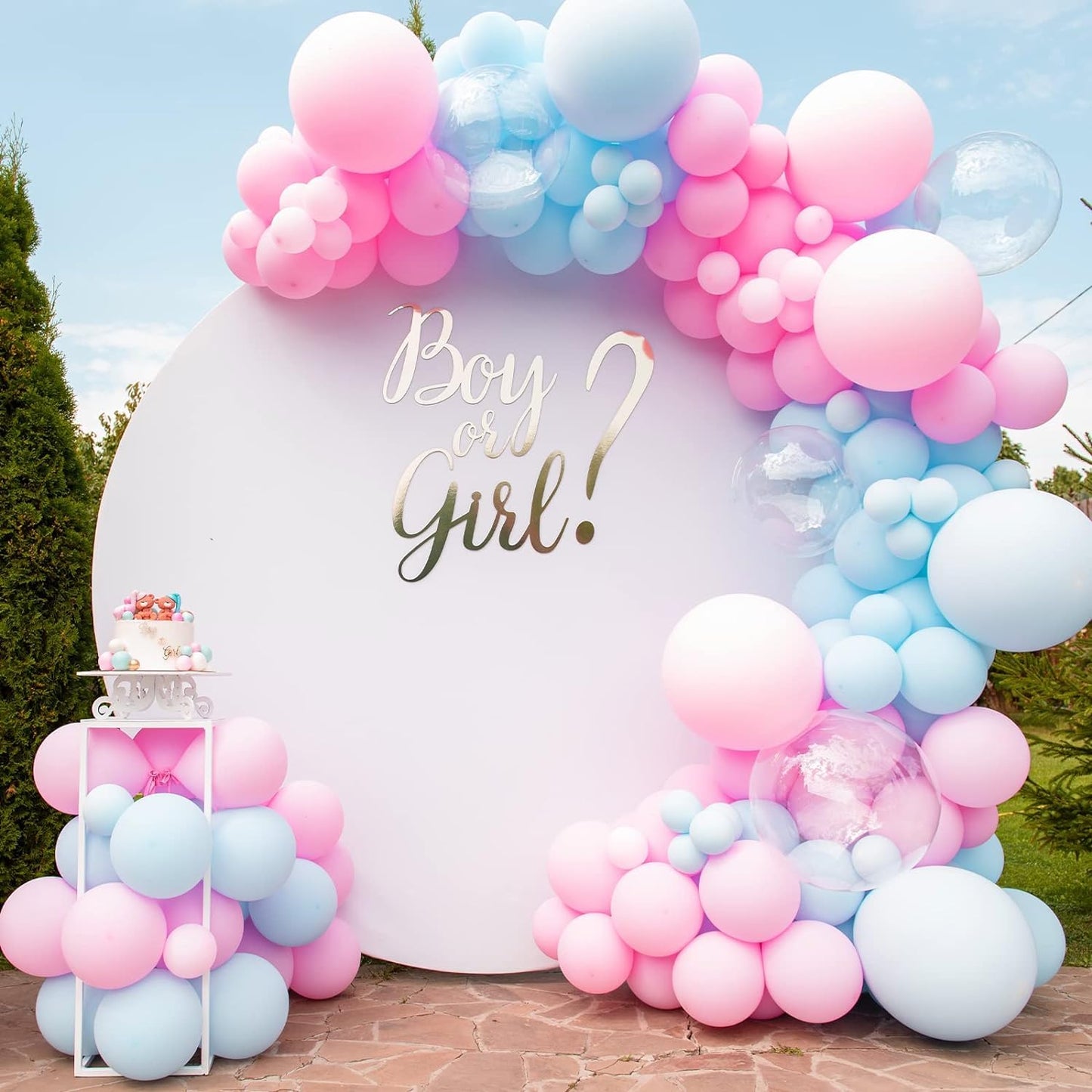 Pastel Pink Balloons Different Sizes 105pcs 5/10/12/18 Inch for Garland Arch, Pink Latex Balloon for Birthday, Wedding, Baby Shower, Gender Reveal, Anniversary Decorations