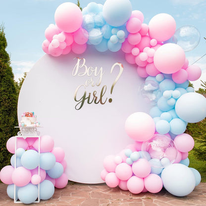 Pastel Pink Balloons Different Sizes 105pcs 5/10/12/18 Inch for Garland Arch, Pink Latex Balloon for Birthday, Wedding, Baby Shower, Gender Reveal, Anniversary Decorations