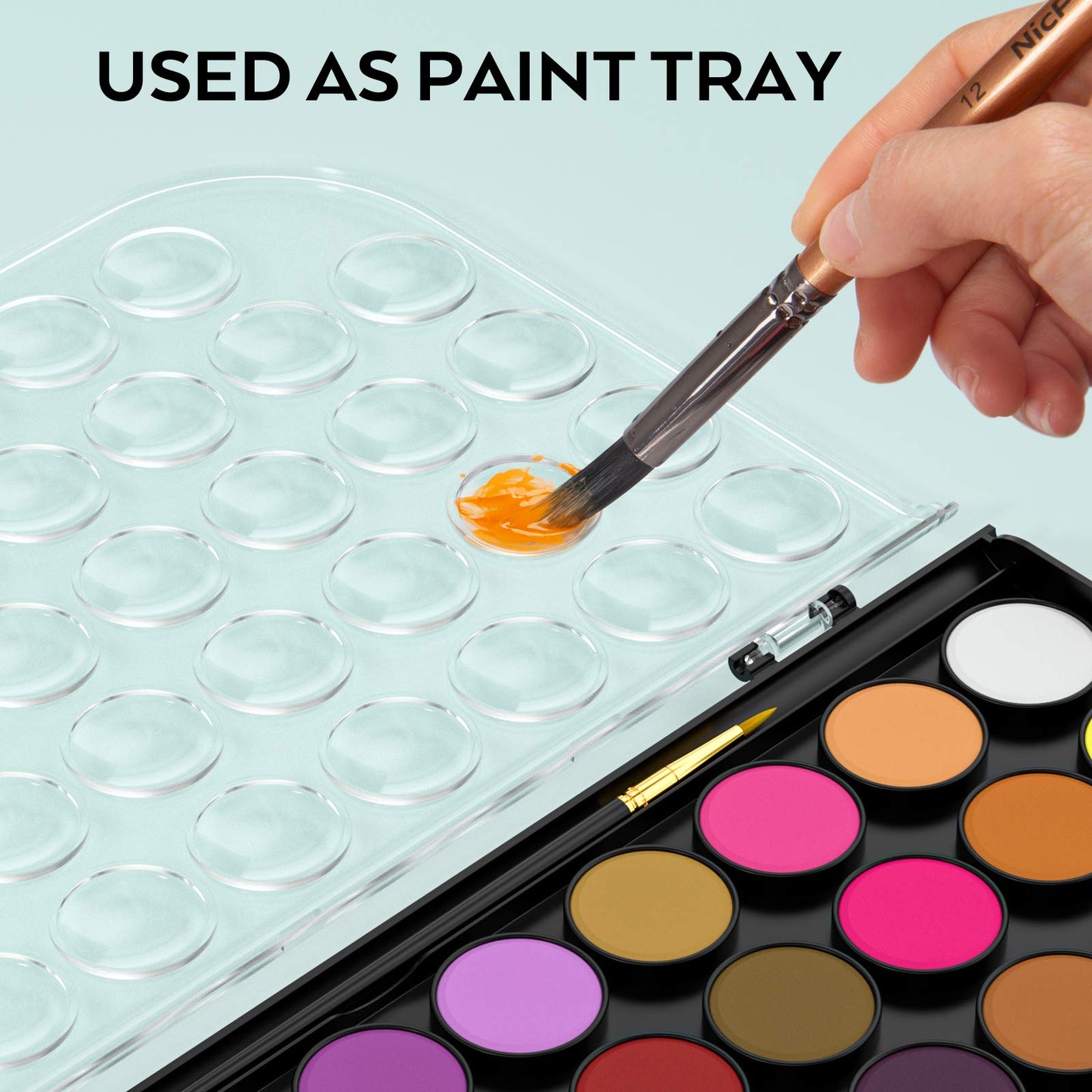 Watercolor Paint Set, 48 Water Colors Kit with 8 Painting Brushes, Palette, Watercolor Pen, 25 Art Pad Paper, 2 Art Sponges, Non-toxic Painting Supplies for Kids, Adults, Beginners, Artists