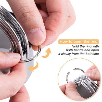 Biscuit Cutter Set Round Cookie Cutters with Handle 5 Pieces Stainless Steel Circle Professional Baking Dough Tools for Cake