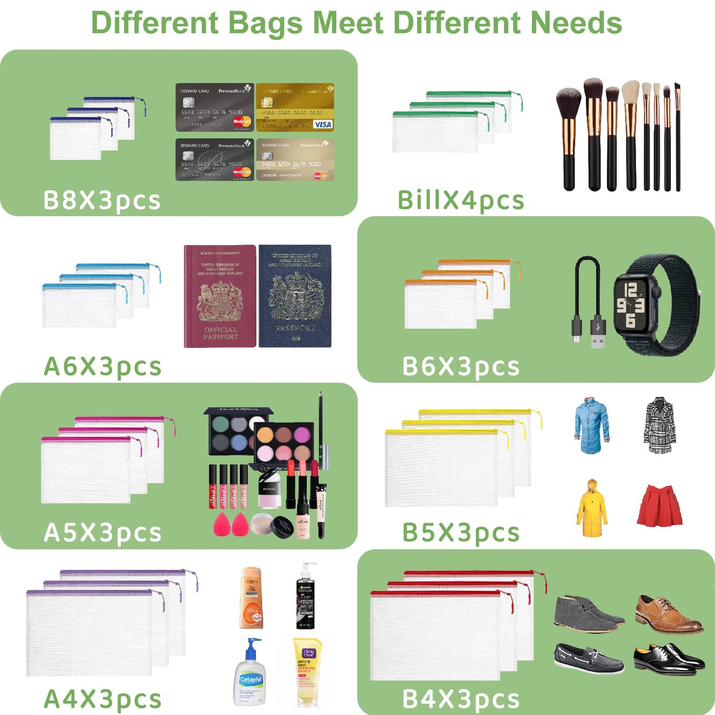 25pcs Mesh Zipper Pouch for Organization and Storage,Clear PVC Travel Organizer Bags,Toy Storage Bags,Multipurpose Storage Bags Suitable for Travel,School and Home