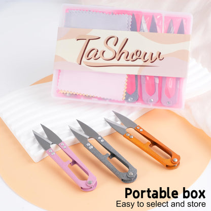 9 Pcs Sewing Scissors Thread Snips, 4.1 Inch Yarn Snips, High-Carbon Steel Thread Snippers, Sewing Snips Thread Cutter Scissors for Stitch, Knitting, Mini DIY Supplies, Crafts