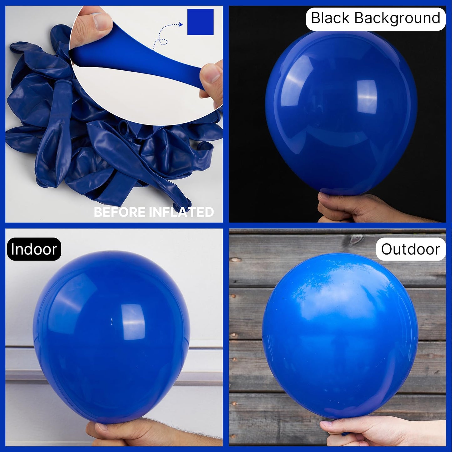 PartyWoo Royal Blue Balloons 142 pcs Blue Balloons Different Sizes Pack of 18 12 10 5 Inch Dark Blue Balloon Arch Kit Balloon Garland for Birthday Graduation Baby Shower Party Decorations Blue-Y59