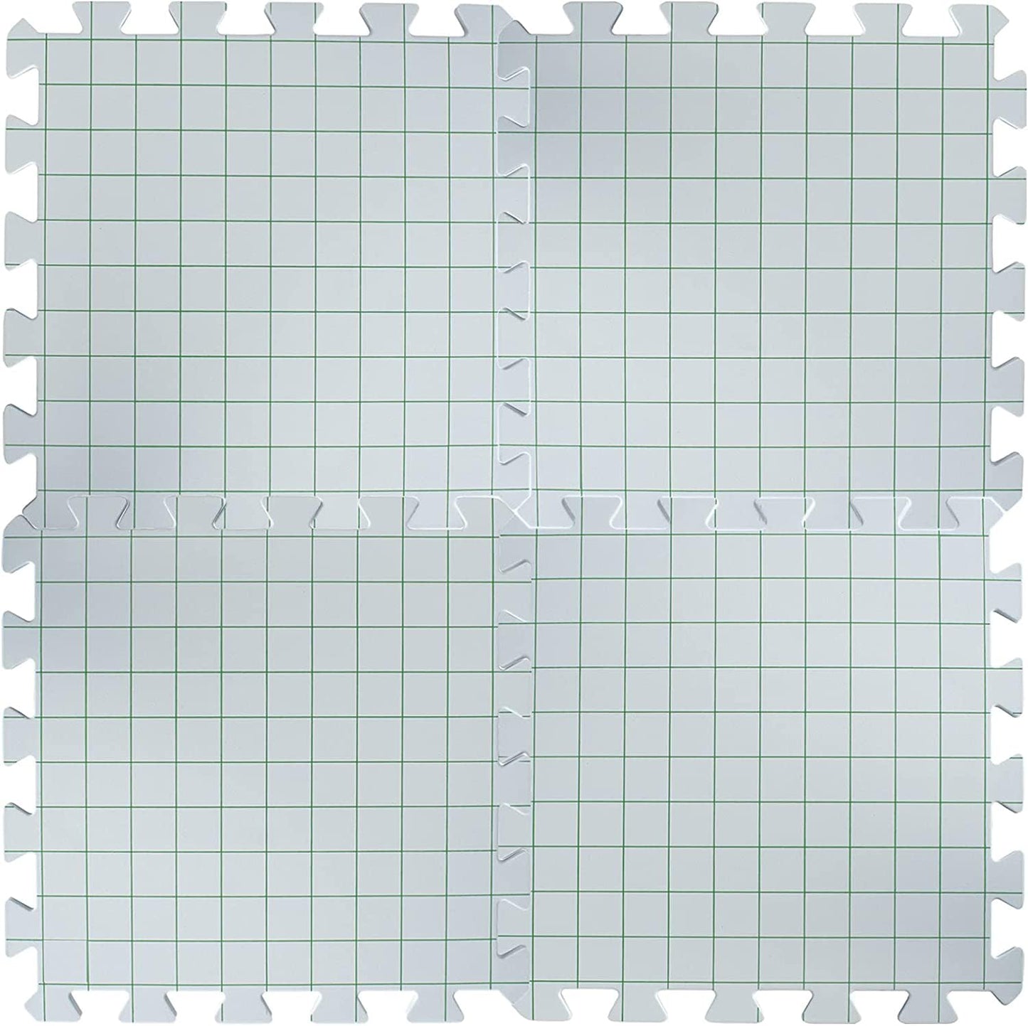 Interlocking Needlepoint, Knitting, and Crochet Blocking Boards, 12'' W x 12'' L, White, 4 Pc