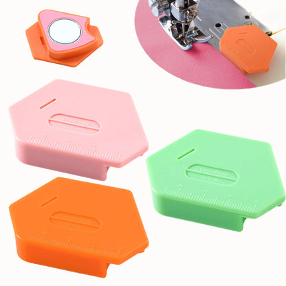 3 Pack Magnetic Seam Guide for Sewing Machine,Multifunctional Polygonal Hemmer Guide with Scale,Universal Sewing Quilting Supplies Accessories Tools(3 Color)