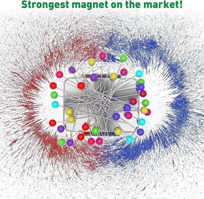 Magnetic Pin Cushion Wristband Black 9" – Strong Pin Holder for Sewing & Quilting | Gift for Sewers Gift for Quilters | Top Sewing Notion & Quilting Accessory | Wrist Pin Cushion