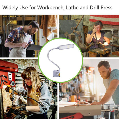 Sewing Machine Light LED Lighting (30LEDs) 6 Watt Multifunctional Flexible Gooseneck Arm Work Lamp with Magnetic Mounting Base for Workbench Lathe Drill Press Gray