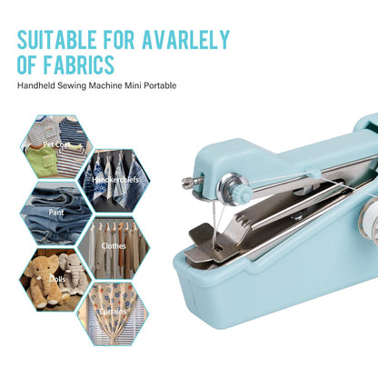 Handheld Sewing Machine CS101,Sewing Machines for Beginners,Portable Electric Mini and Samll Hand Held Kit for Adults and Kids Ages 8-12 Included Mannual and Accessories,Sewing Hem Quick Stitching