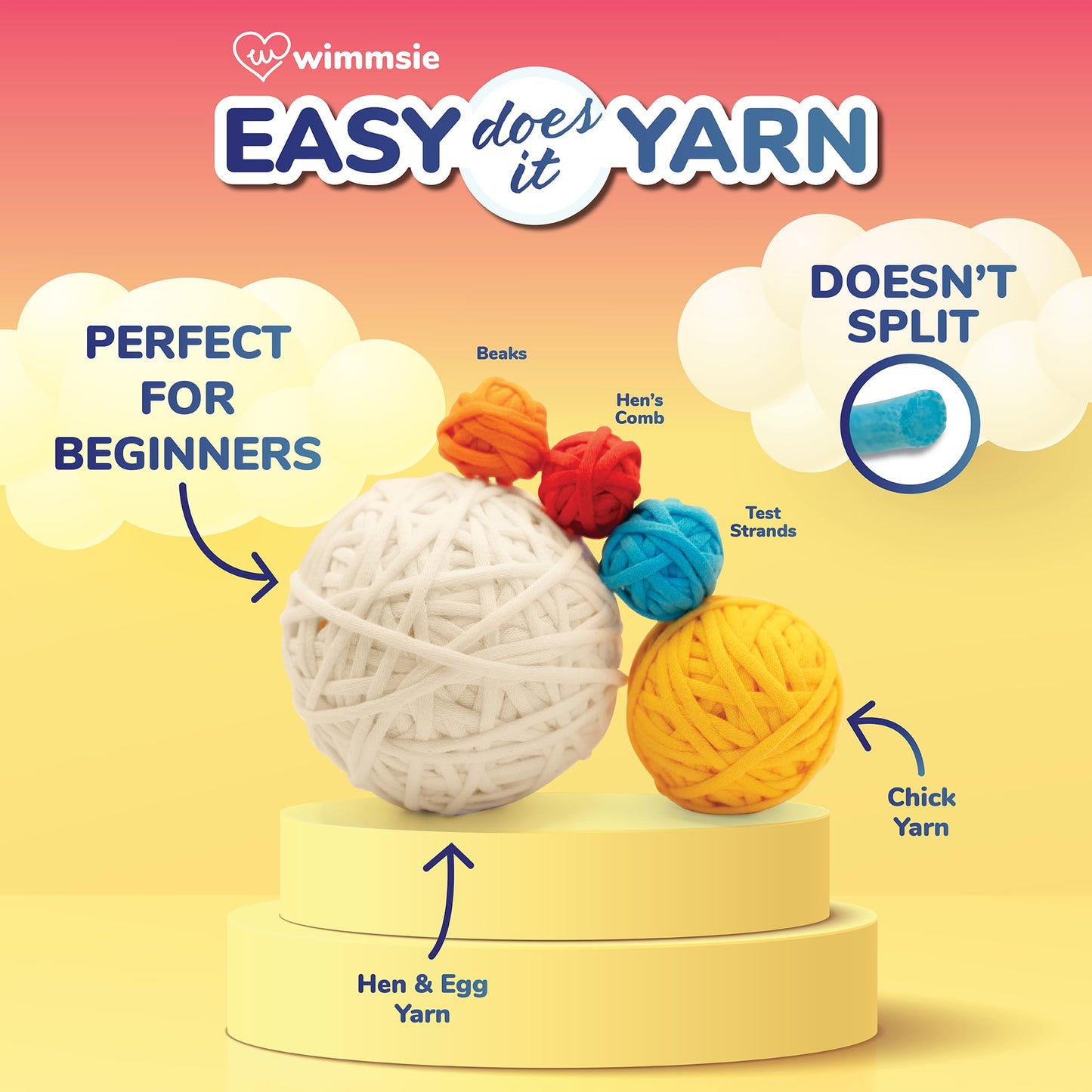 Crochet Animal Kit for Beginners - Easy Beginner Crochet Kit for Kids - Amigurumi Chicken Chick & Egg - 3 Kawaii Stuffed Animals - Cute DIY Yarn Plush