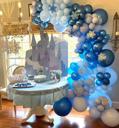 Blue Balloon Metallic Blue Balloons, 60Pcs 12Inch Chrome Blue Balloons Kit Macaron Baby Pearl Navy Blue Latex Balloons for Birthday Wedding Baby Shower Party Decoration