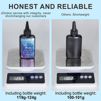 UV Resin, 2 PCS Upgrade Ultraviolet Epoxy Resin Crystal Clear Hard Glue Solar Cure Sunlight Activated Resin for Handmade Jewelry, DIY Craft Decoration, Casting and Coating(200g)