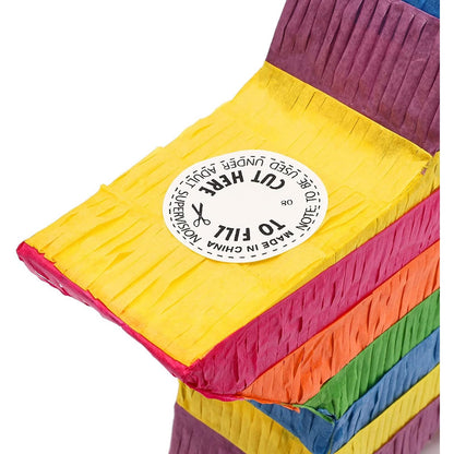 Rainbow Star Pinata for Kids Birthday, Twinkle Twinkle Little Star Gender Reveal Party Decorations (Small, 12.6 x 12.6 x 3 In)