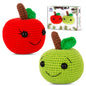 Crochet Kit for Beginners, Beginner Crochet Starter Kit with Step-by-Step Video Tutorials, Learn to Crochet Kits for Adults Kids, DIY Knitting Supplies, Apple Couple (40%+ Yarn)