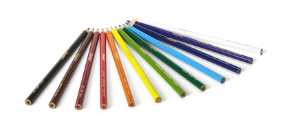 Colouring Pencils - Assorted Colours (Pack of 12) | A Must-Have for All Kids Arts & Crafts Sets | Ideal for Kids Aged 3+
