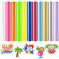 Neon Heat Transfer Vinyl - 12 Pack HTV with 11 Assorted Colors and 1 Teflon Sheet, Compatible with Silhouette Cameo and Cricut - 12x10in