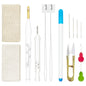 Embroidery Punch Rug Punch Beginner Kit, 2 Different Adjustable Punch Needle Tool with 9"x9" Monk's Cloth and Pita Cloth