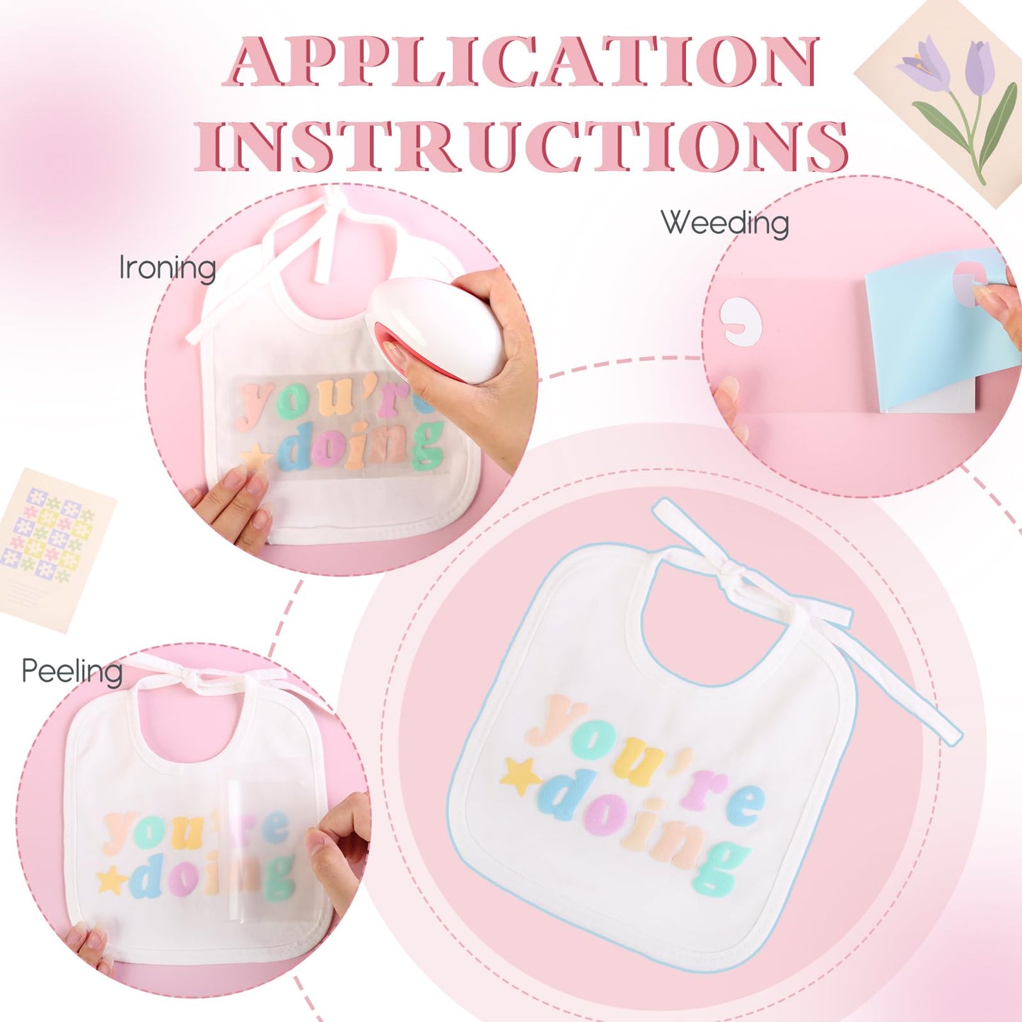 Puff Vinyl Heat Transfer -12'' x 10''6 Sheets Pastel 3D Puff HTV Iron On Vinyl Candy Color HTV Green Puff Heat Transfer Vinyl for T-Shirts