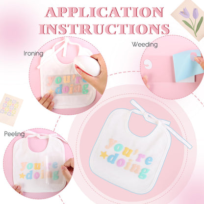 Puff Vinyl Heat Transfer -12'' x 10''6 Sheets Pastel 3D Puff HTV Iron On Vinyl Candy Color HTV Green Puff Heat Transfer Vinyl for T-Shirts