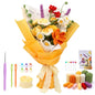 Crochet Kit for Beginners, Flower Bouquet Crochet Kit Rose, Knitting Starter Kit with Crochet Yarn and Step-by-Step Instructions for Birthday, Wedding Anniversary Day Present