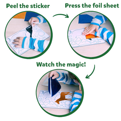 Art & Craft Activity - Foil Fun Animals, No Mess Art for Kids, Travel Toys, Craft Kits, DIY Creative Activity, Gifts for Boys & Girls Ages 4, 5, 6, 7, 8, 9