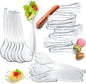 HD Disposable Serving Utensils Set (12), 10' Spoons, 6.5' Tongs, Clear