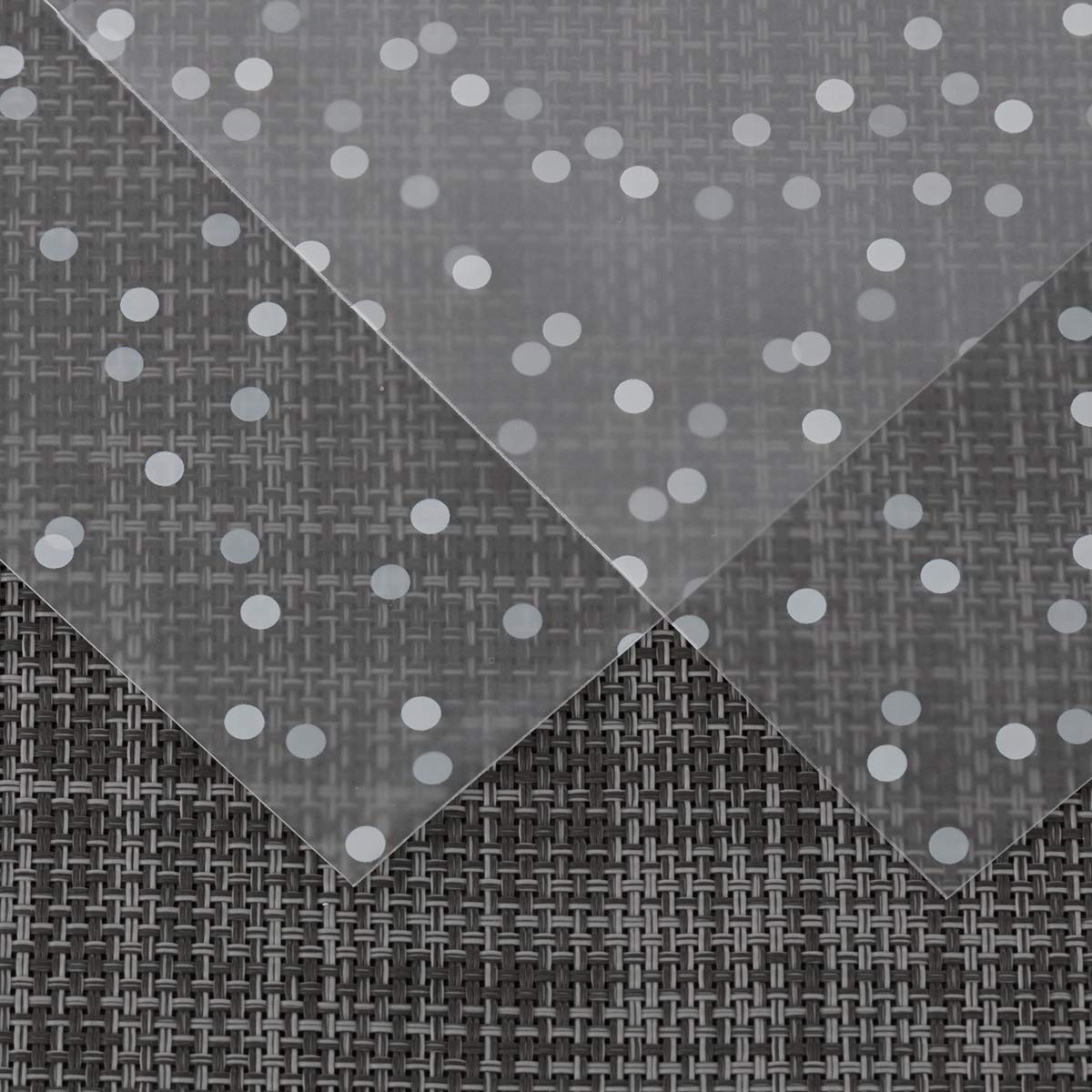 Self Adhesive Treat Cellophane Cookie Bag, White Polka Dot Party Favor Bag for Bakery, Candy, Cookie (5.5 x 5.5 inches, 100 Pcs)