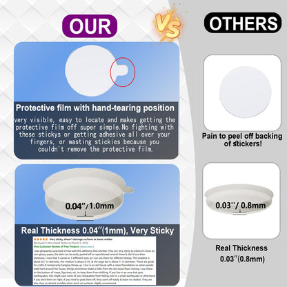 Double Sided Adhesive Dots 500 Pcs Mounting Putty Sticky Tack Clear Removable Round Glue Tape for Wall Crafts Festival Party Decorations