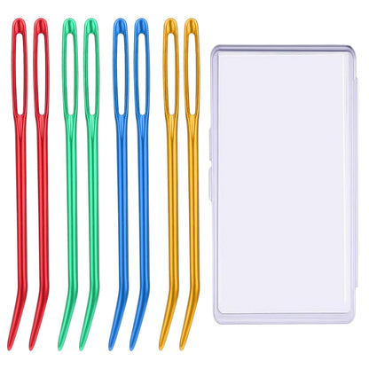 Yarn Needle,Weaving Needle Tapestry Needle Bent Needles for Crochet Large Eye Darning Needles with Storage Box for Knitting Crochet(Random Color)