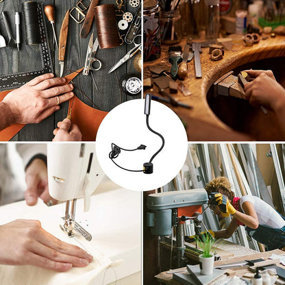 LED Sewing Machine Light,powker 30 LED Magnetic Mount Drill Press Light with Flexible Silone Coating Gooseneck for Sewing Machine, Drill Presses, Desks, Music Stands, Craft, Workbenches, Lathes Lamps