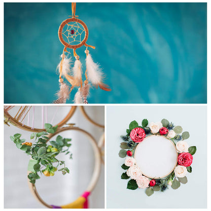 3 Pieces Beech Wood Embroidery Hoops Set by 7 Inch to 9 Inch Circle Hoop Ring Cross Stitch Cotton for DIY Embroidery Floss Starter of Sewing Art Kits Crafts (BeechHoop 7-9)