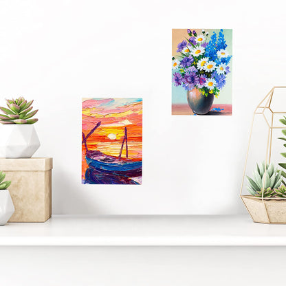 8 Pack Wood Panels 5 x 7 inch Wooden Canvas Board Unfinished Wooden Panel Boards for Painting, Arts, Pouring Use with Oils, Acrylics