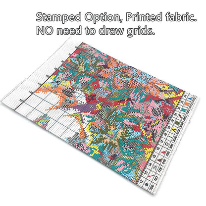 Cross Stitch Kits Little Whale 11CT Stamped Patterns Easy Cross Stitching Embroidery Needlework Kit Supplies (Whale)