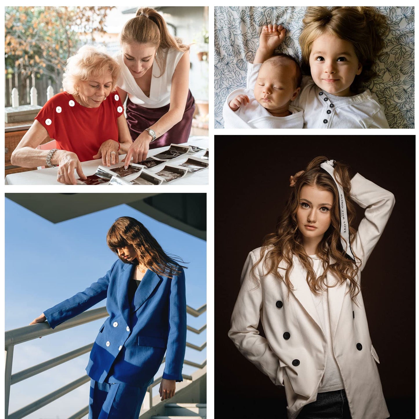 160 PCS (Black and White) Craft Buttons, Resin Buttons in 5 Sizes 2/5", 1/2", 3/5", 4/5" and 1" for Shirts, Suits and Other Garment Sewing Buttons and DIY Craft Projects