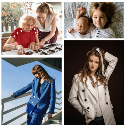 160 PCS (Black and White) Craft Buttons, Resin Buttons in 5 Sizes 2/5", 1/2", 3/5", 4/5" and 1" for Shirts, Suits and Other Garment Sewing Buttons and DIY Craft Projects