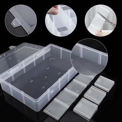 15 Large Grids Plastic Organizer Box with Dividers, Exptolii Clear Compartment Container Storage for Washi Tapes Beads Crafts Jewelry Fishing Tackles, Size 11 x 6.3 x 2.2 in