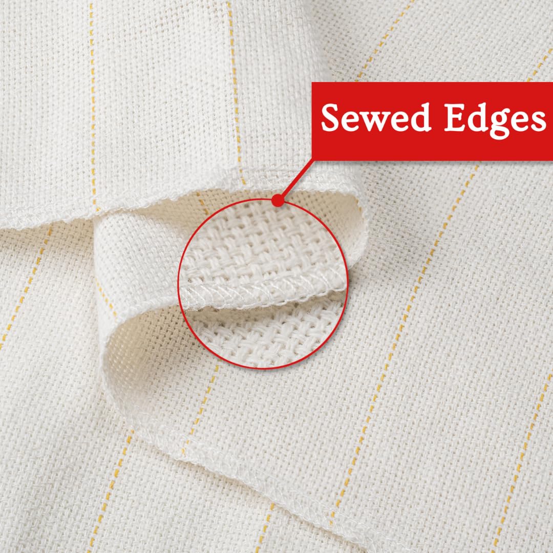 40" x 40" Large Overlocking Primary Tufting Cloth for Rug Tufting with Marked Lines, Monks Cloth for Punch Needle 3.3x3.3 feet