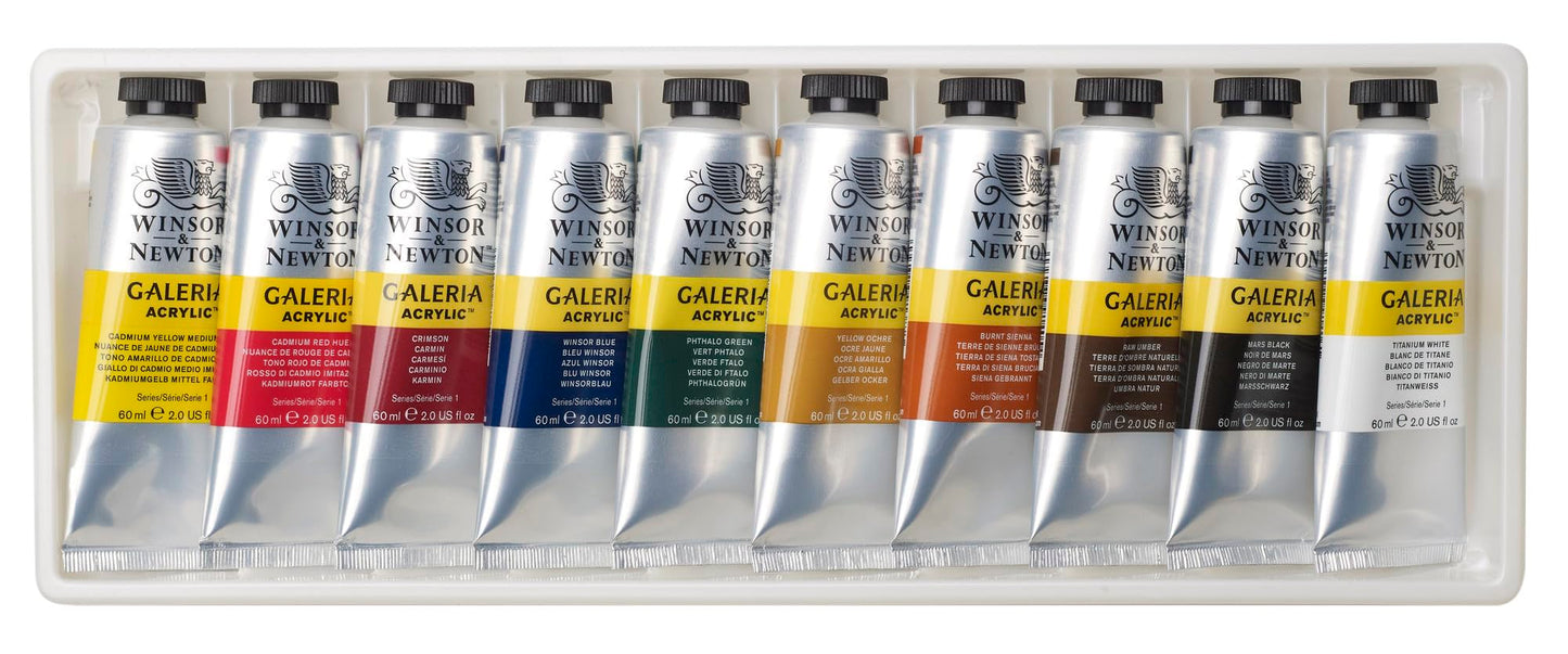 Acrylic Paint, 10 x 60ml (2--oz) Tube Paint Set