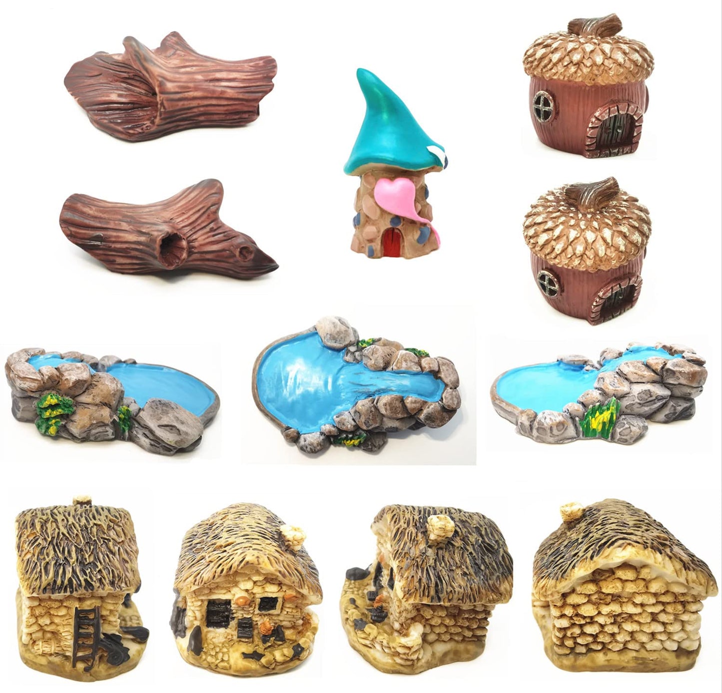 Miniature Fairy Garden Accessories, Figurines, Landscape Set, Potted Horticulture Ornaments for Decoration